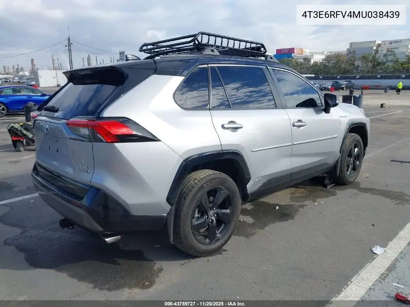 4T3E6RFV4MU038439 2021 Toyota Rav4 Hybrid Xse