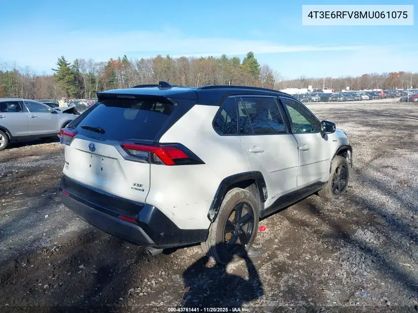4T3E6RFV8MU061075 2021 Toyota Rav4 Hybrid Xse