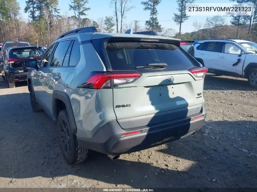 2T3S1RFV0MW221323 2021 Toyota Rav4 Trd Off-Road