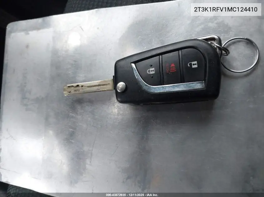 2T3K1RFV1MC124410 2021 Toyota Rav4 Le