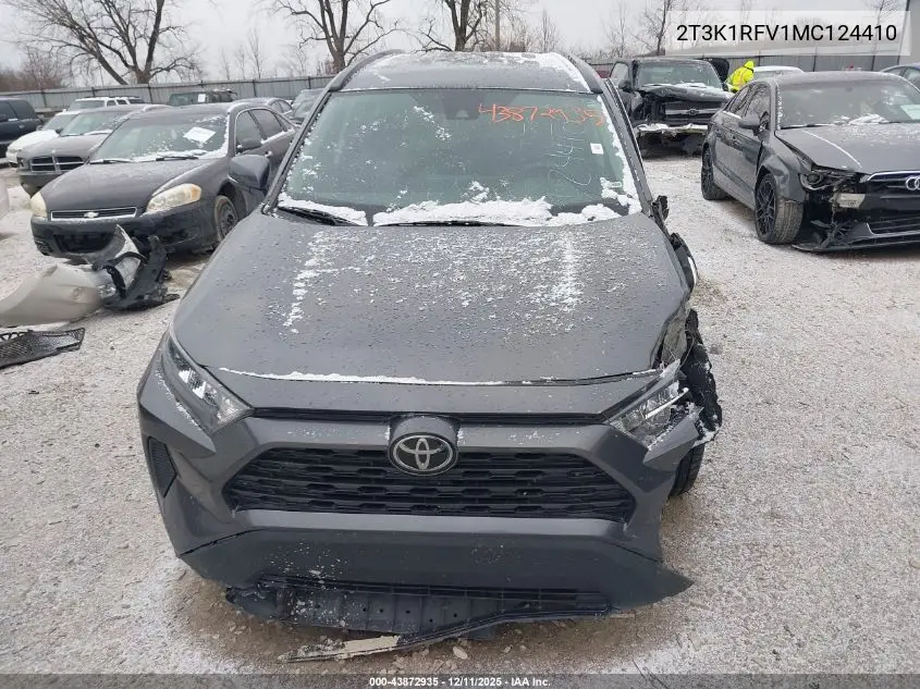 2T3K1RFV1MC124410 2021 Toyota Rav4 Le