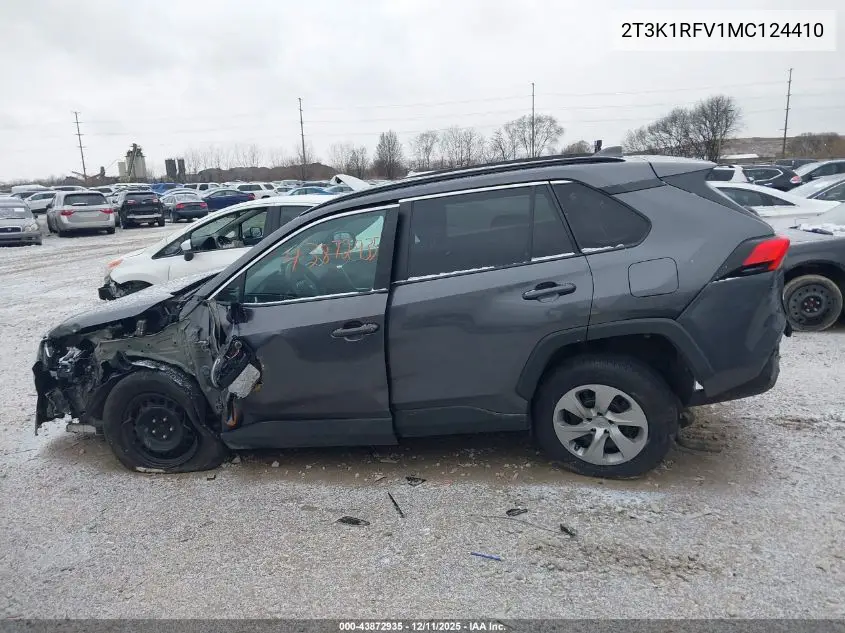 2T3K1RFV1MC124410 2021 Toyota Rav4 Le