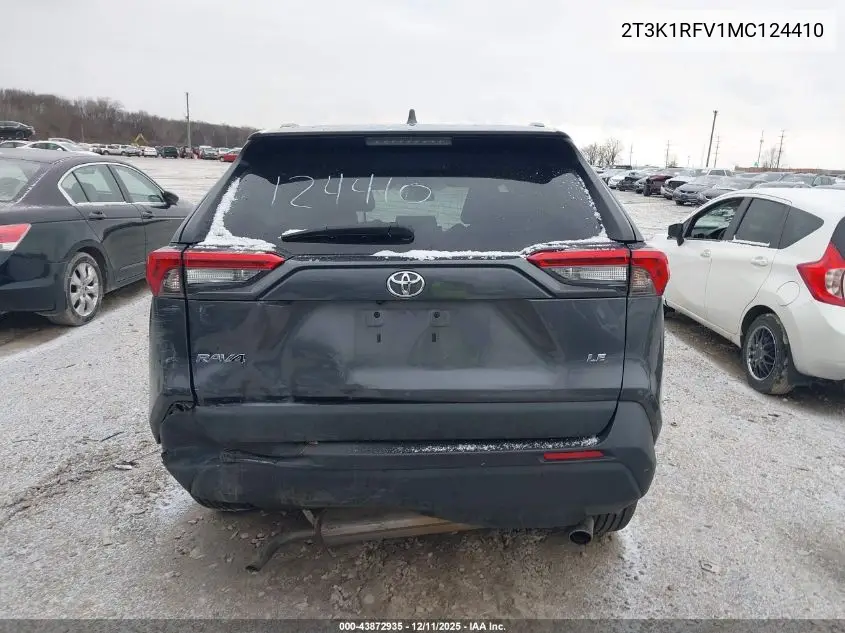 2T3K1RFV1MC124410 2021 Toyota Rav4 Le