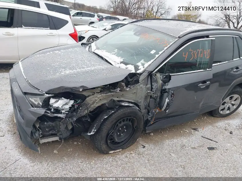 2T3K1RFV1MC124410 2021 Toyota Rav4 Le