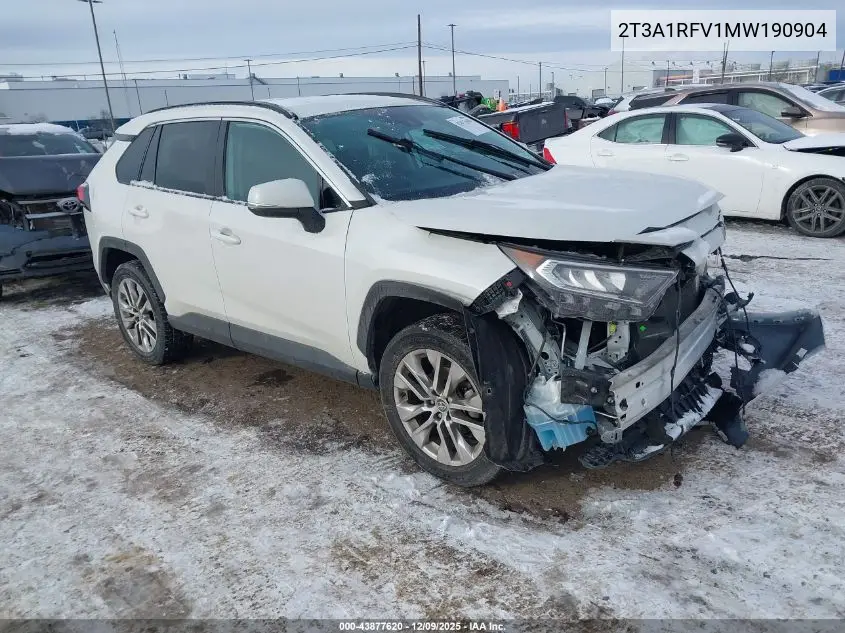 2T3A1RFV1MW190904 2021 Toyota Rav4 Xle Premium