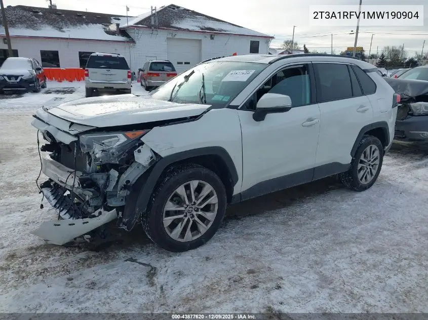 2T3A1RFV1MW190904 2021 Toyota Rav4 Xle Premium
