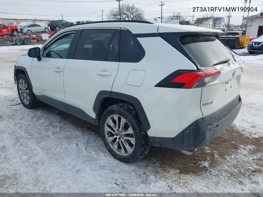 2T3A1RFV1MW190904 2021 Toyota Rav4 Xle Premium