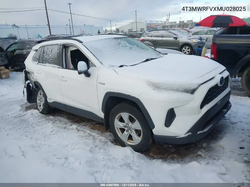 4T3MWRFVXMU028025 2021 Toyota Rav4 Hybrid Le