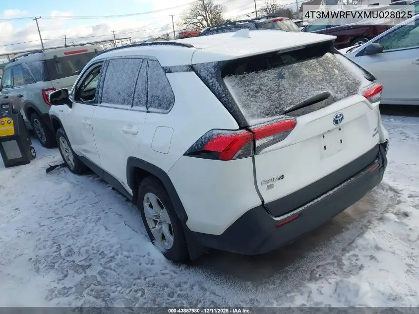 4T3MWRFVXMU028025 2021 Toyota Rav4 Hybrid Le