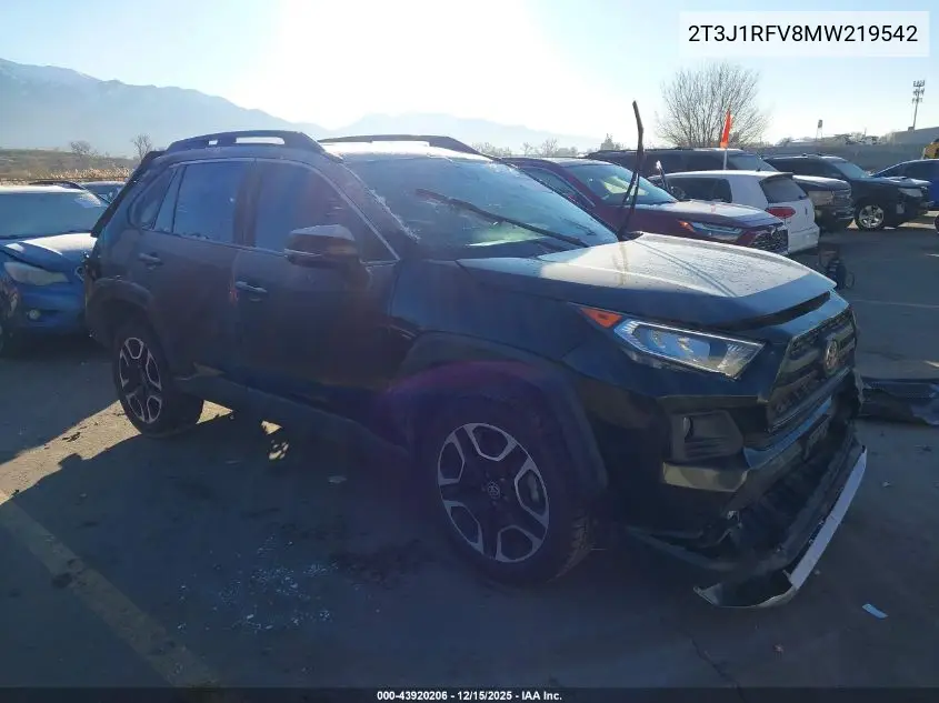 2T3J1RFV8MW219542 2021 Toyota Rav4 Adventure