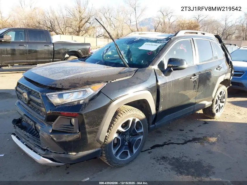 2T3J1RFV8MW219542 2021 Toyota Rav4 Adventure