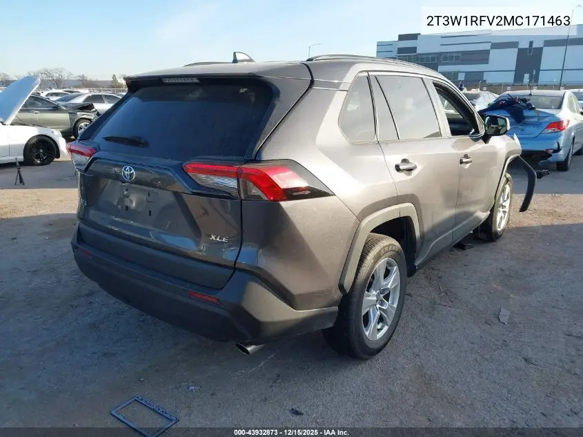 2T3W1RFV2MC171463 2021 Toyota Rav4 Xle