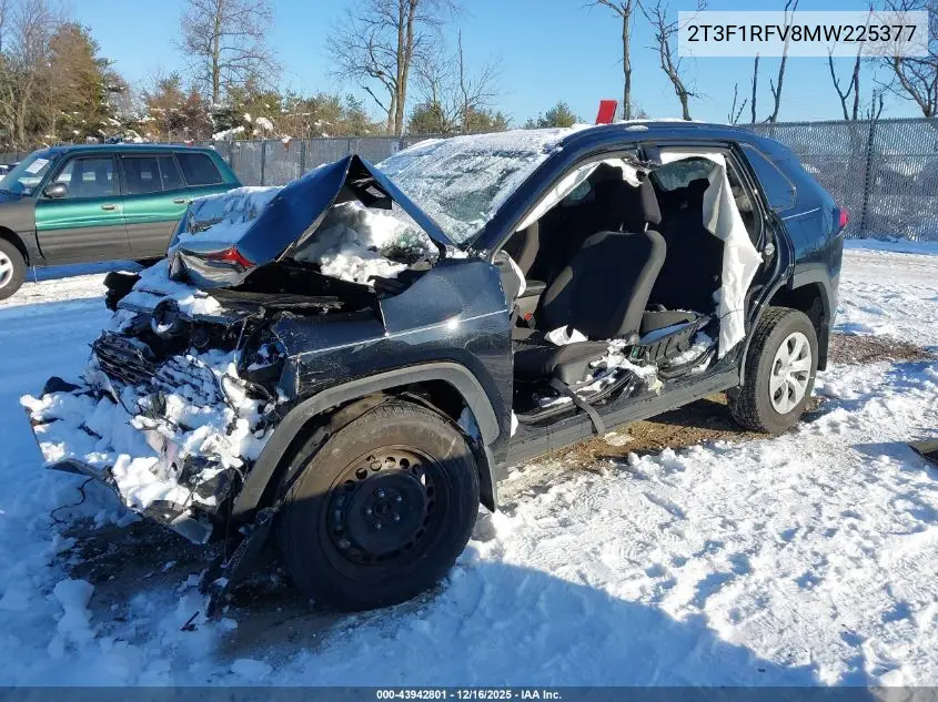 2T3F1RFV8MW225377 2021 Toyota Rav4 Le