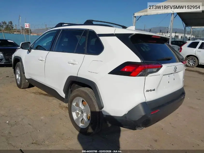 2T3W1RFV5MW152954 2021 Toyota Rav4 Xle