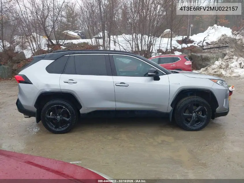 4T3E6RFV2MU022157 2021 Toyota Rav4 Hybrid Xse