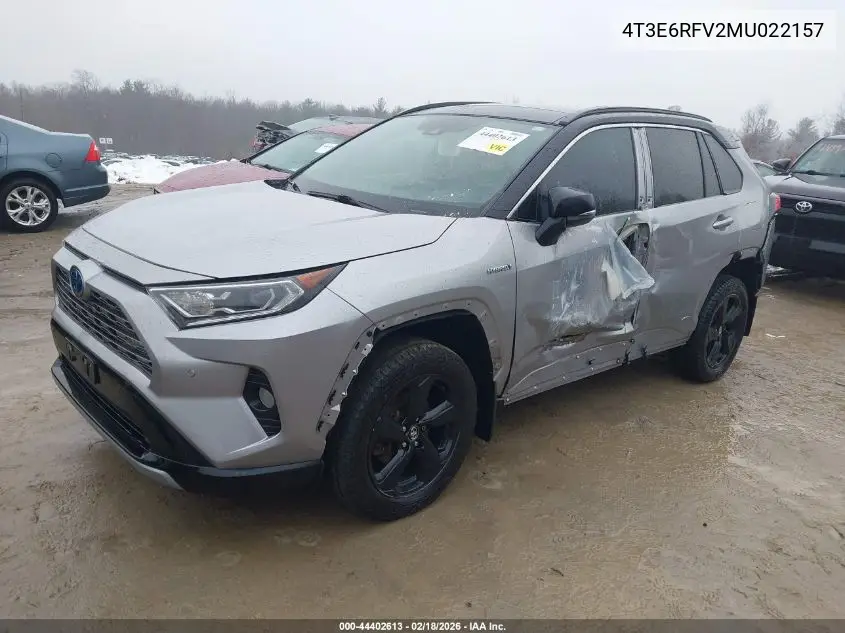 4T3E6RFV2MU022157 2021 Toyota Rav4 Hybrid Xse