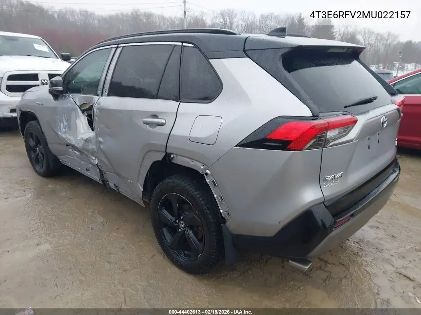 4T3E6RFV2MU022157 2021 Toyota Rav4 Hybrid Xse
