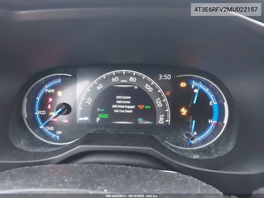 4T3E6RFV2MU022157 2021 Toyota Rav4 Hybrid Xse