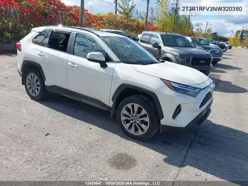 2T3R1RFV3NW320380 2022 Toyota Rav4 Xle