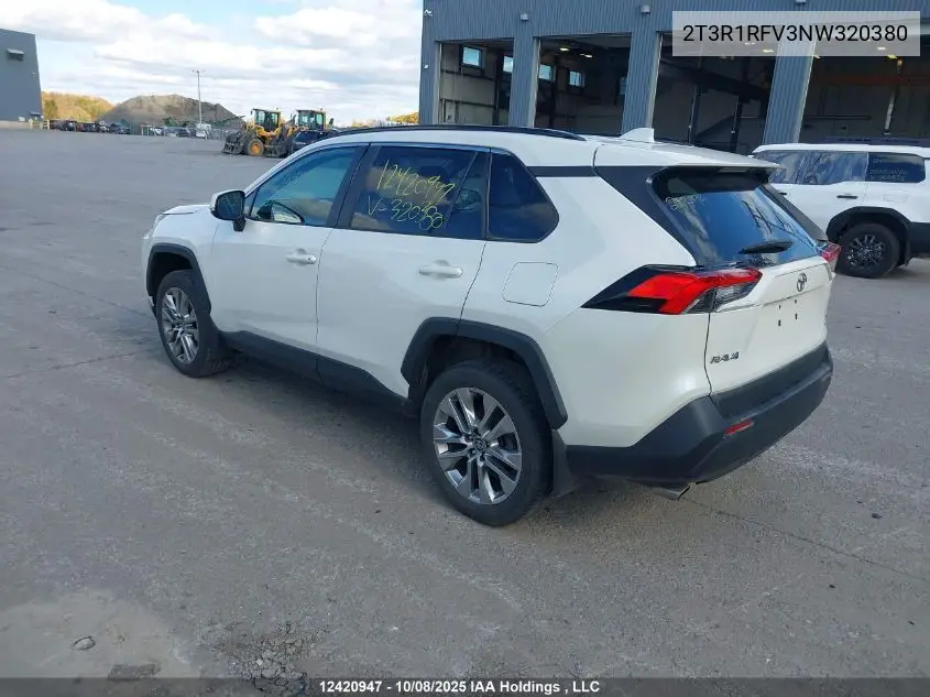 2T3R1RFV3NW320380 2022 Toyota Rav4 Xle