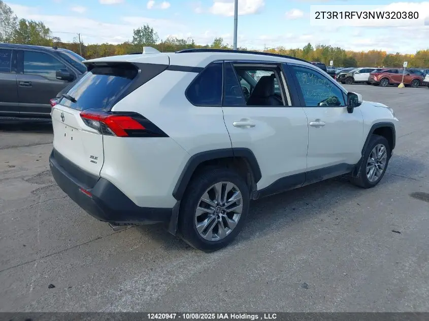 2T3R1RFV3NW320380 2022 Toyota Rav4 Xle