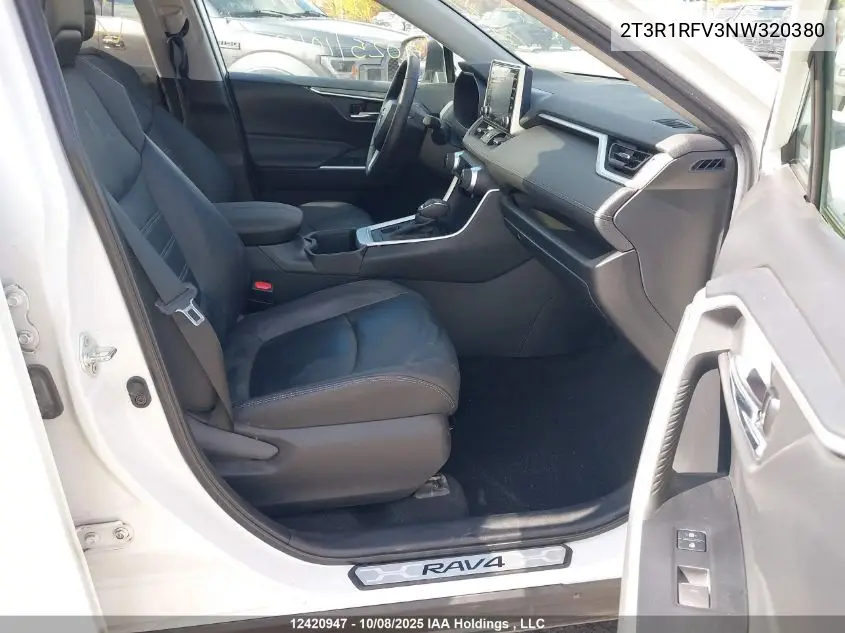2T3R1RFV3NW320380 2022 Toyota Rav4 Xle