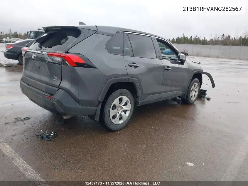 2T3B1RFVXNC282567 2022 Toyota Rav4 Le