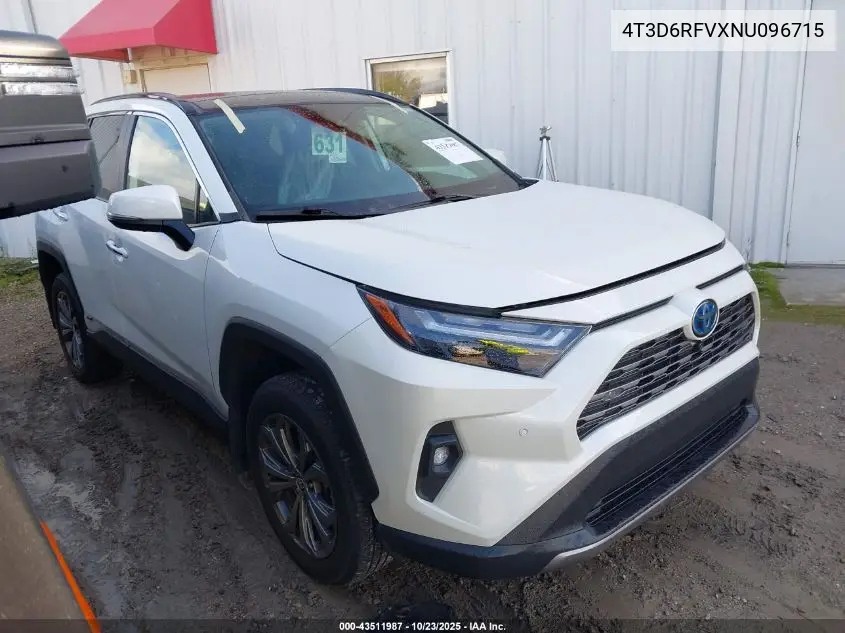4T3D6RFVXNU096715 2022 Toyota Rav4 Hybrid Limited