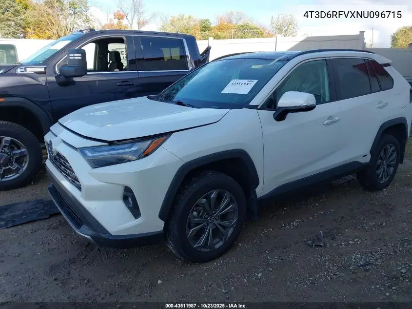 4T3D6RFVXNU096715 2022 Toyota Rav4 Hybrid Limited