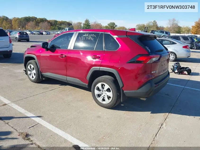 2T3F1RFV0NW303748 2022 Toyota Rav4 Le