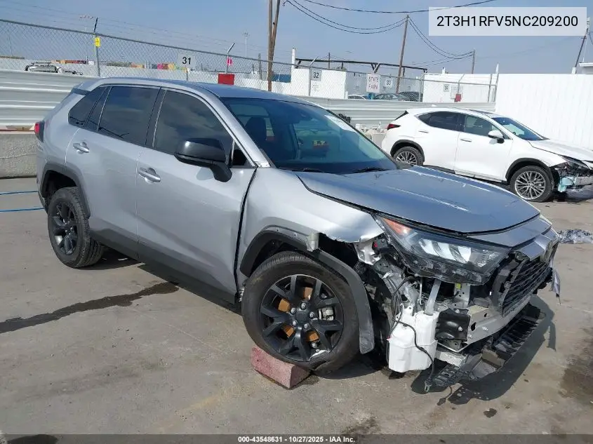2T3H1RFV5NC209200 2022 Toyota Rav4 Le