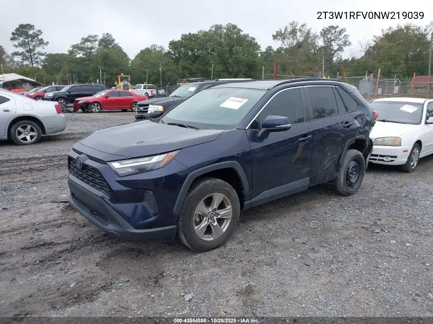 2T3W1RFV0NW219039 2022 Toyota Rav4 Xle