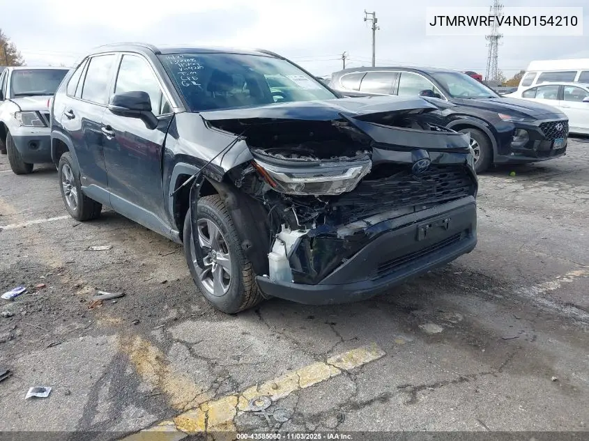 JTMRWRFV4ND154210 2022 Toyota Rav4 Hybrid Xle