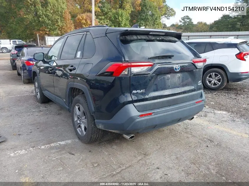 JTMRWRFV4ND154210 2022 Toyota Rav4 Hybrid Xle