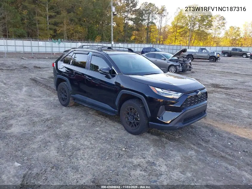 2T3W1RFV1NC187316 2022 Toyota Rav4 Xle