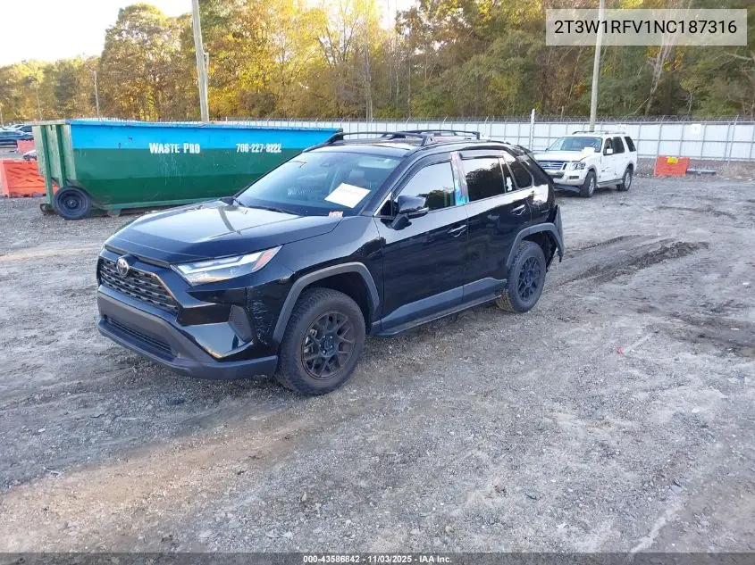 2T3W1RFV1NC187316 2022 Toyota Rav4 Xle