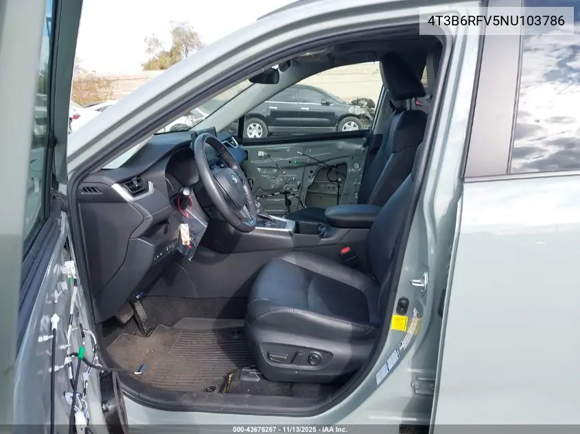 4T3B6RFV5NU103786 2022 Toyota Rav4 Hybrid Xle Premium