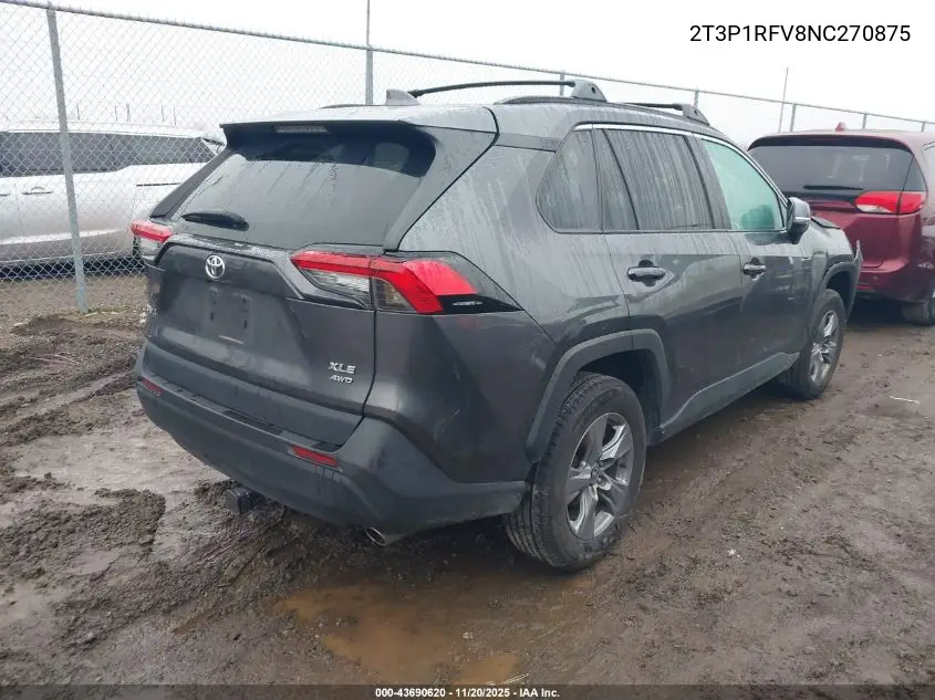 2T3P1RFV8NC270875 2022 Toyota Rav4 Xle
