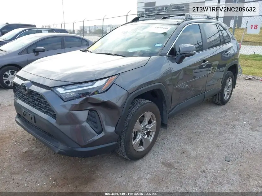 2T3W1RFV2NC209632 2022 Toyota Rav4 Xle