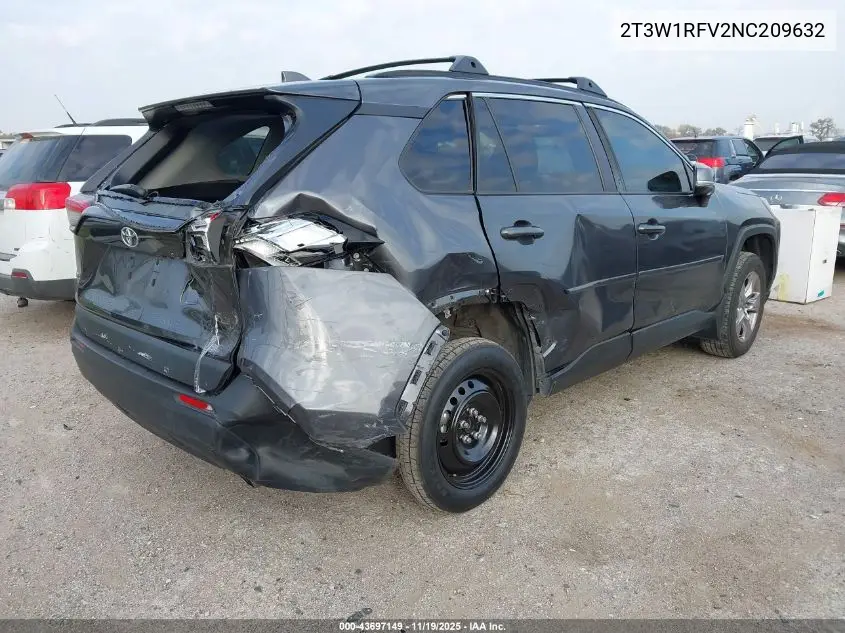 2T3W1RFV2NC209632 2022 Toyota Rav4 Xle