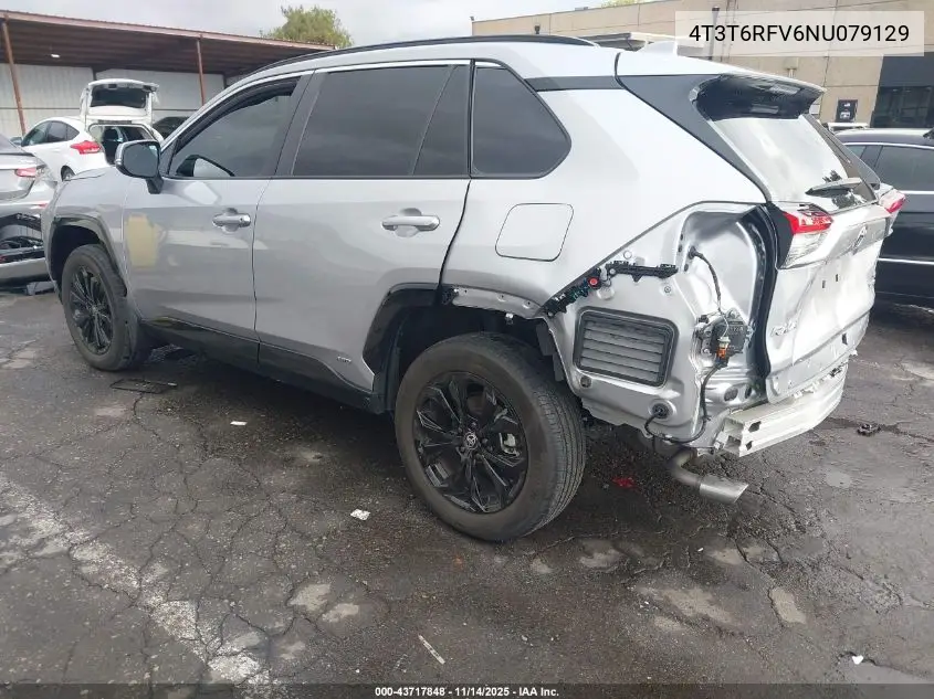 4T3T6RFV6NU079129 2022 Toyota Rav4 Hybrid Se