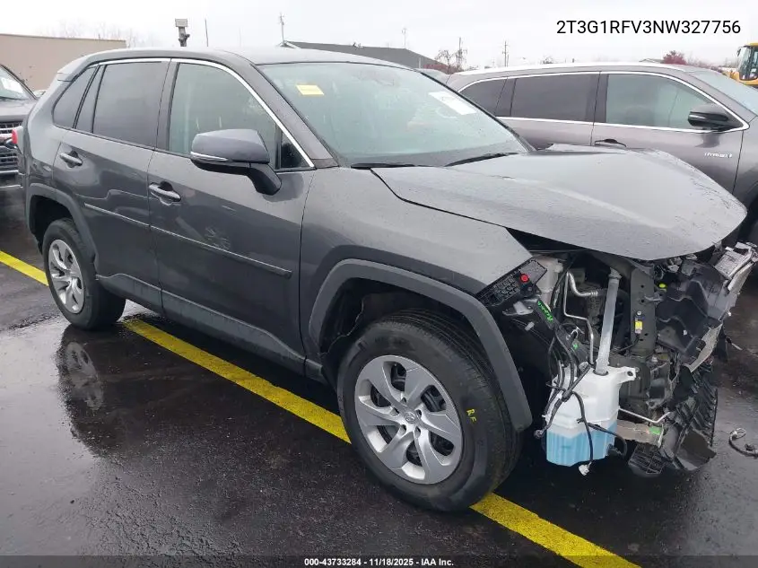 2T3G1RFV3NW327756 2022 Toyota Rav4 Le