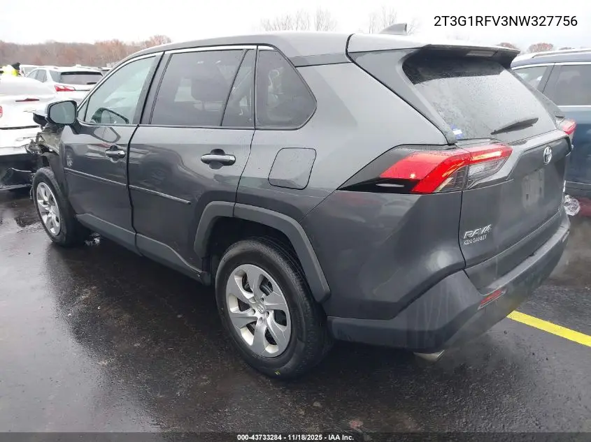 2T3G1RFV3NW327756 2022 Toyota Rav4 Le