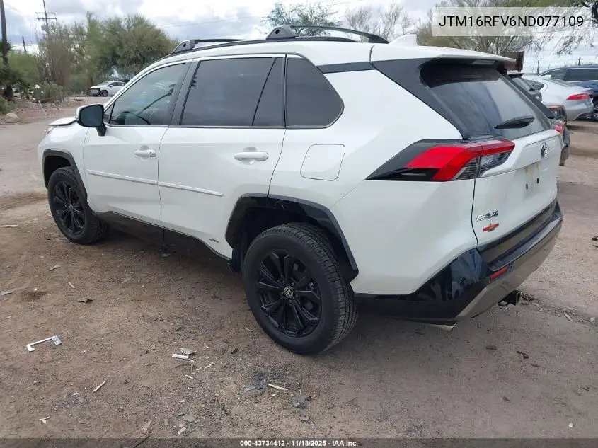 JTM16RFV6ND077109 2022 Toyota Rav4 Hybrid Se