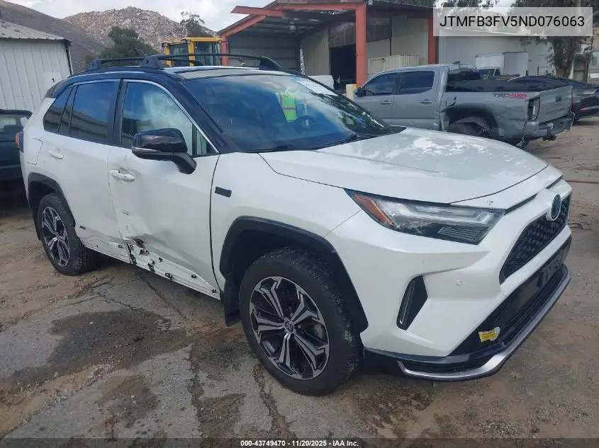 JTMFB3FV5ND076063 2022 Toyota Rav4 Prime Xse