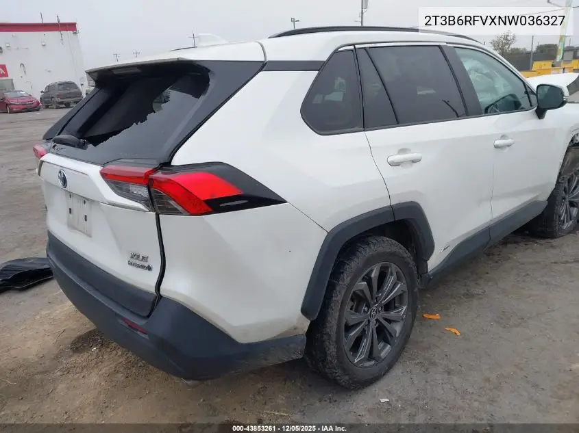 2T3B6RFVXNW036327 2022 Toyota Rav4 Hybrid Xle Premium