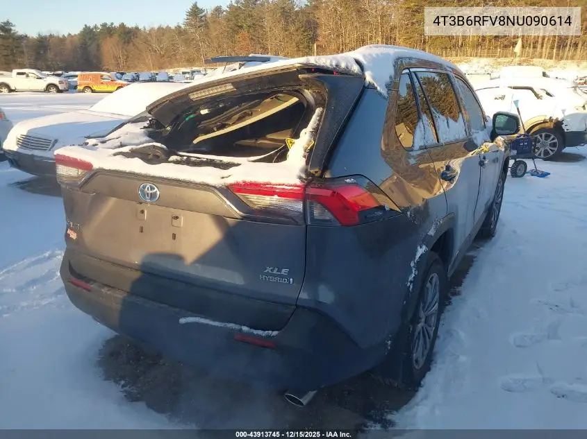 4T3B6RFV8NU090614 2022 Toyota Rav4 Hybrid Xle Premium
