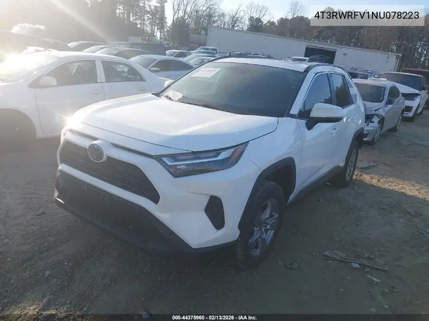 4T3RWRFV1NU078223 2022 Toyota Rav4 Hybrid Xle