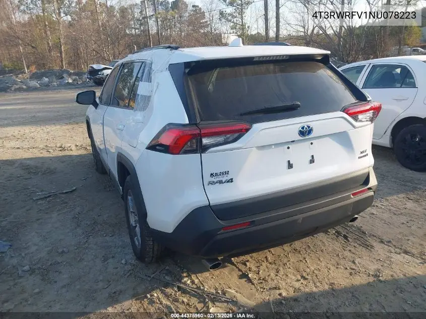 4T3RWRFV1NU078223 2022 Toyota Rav4 Hybrid Xle