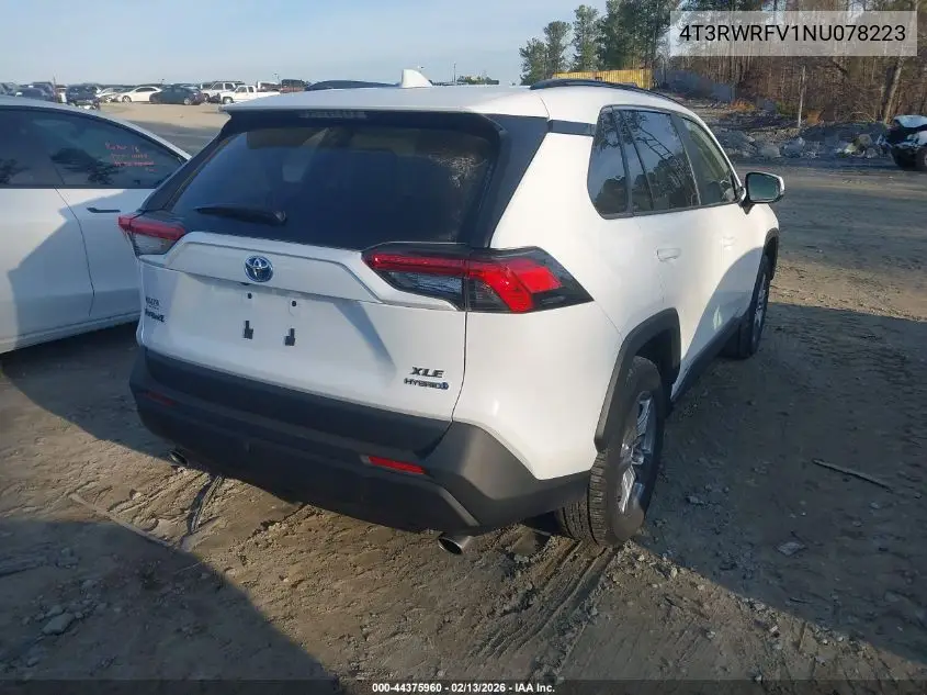 4T3RWRFV1NU078223 2022 Toyota Rav4 Hybrid Xle